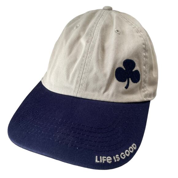 LIFE IS GOOD Happy Go Life Unisex Cap Hat Size Tan"Art of Optimism" Shamrock - Picture 2 of 12